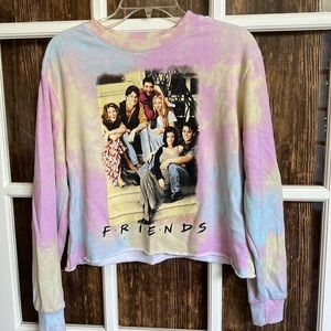 ✨Friends Pastel Tie Die Cropped Sweatshirt